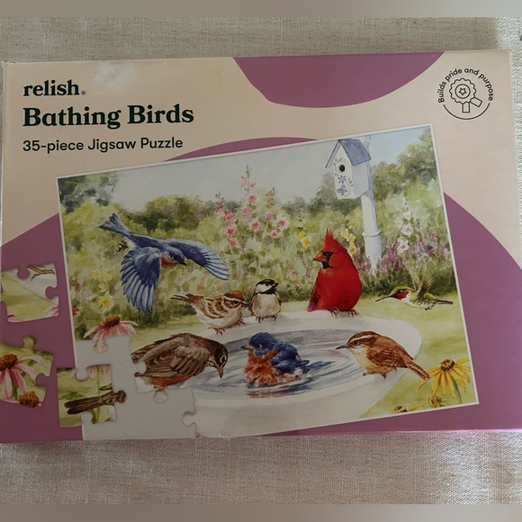 relish Other - Relish Puzzle Large Pieces For Seniors- Dementia Product 35 Piece Bathing Birds